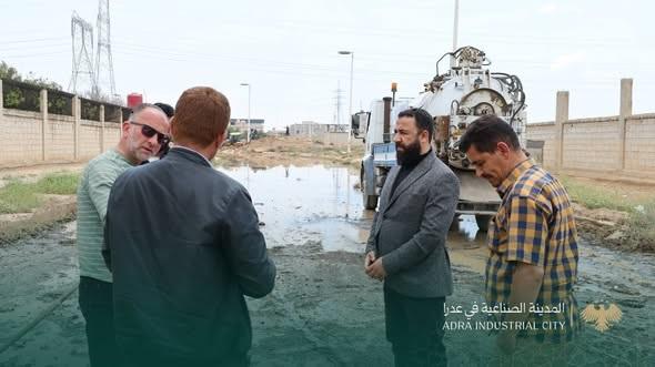 Adra Industrial City and Civil Defense Mobilize to Address Flood Impacts