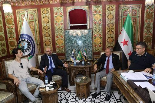 Damascus Chamber of Industry and the Arab Federation for Leather Industries Discuss Boosting Exports and International Exhibitions